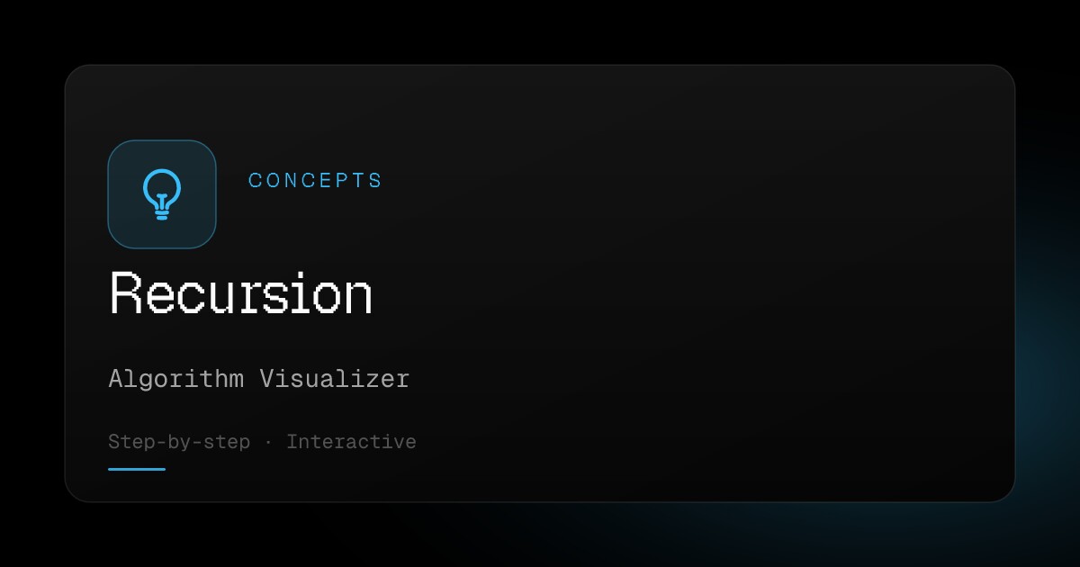 Recursión — Visualizador de algoritmos